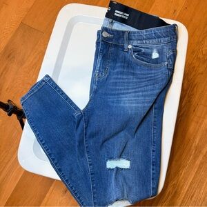 Torrid Dark Blue Distressed Skinny Jeans